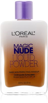 LOral Paris Magic Nude Liquid Powder Bare Skin Perfecting Makeup SPF 18, Classic Tan, 0.91 Ounces