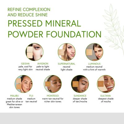 Honeybee Gardens Pressed Mineral Powder Foundation Refill, Neutral Light Shade, 7.5g