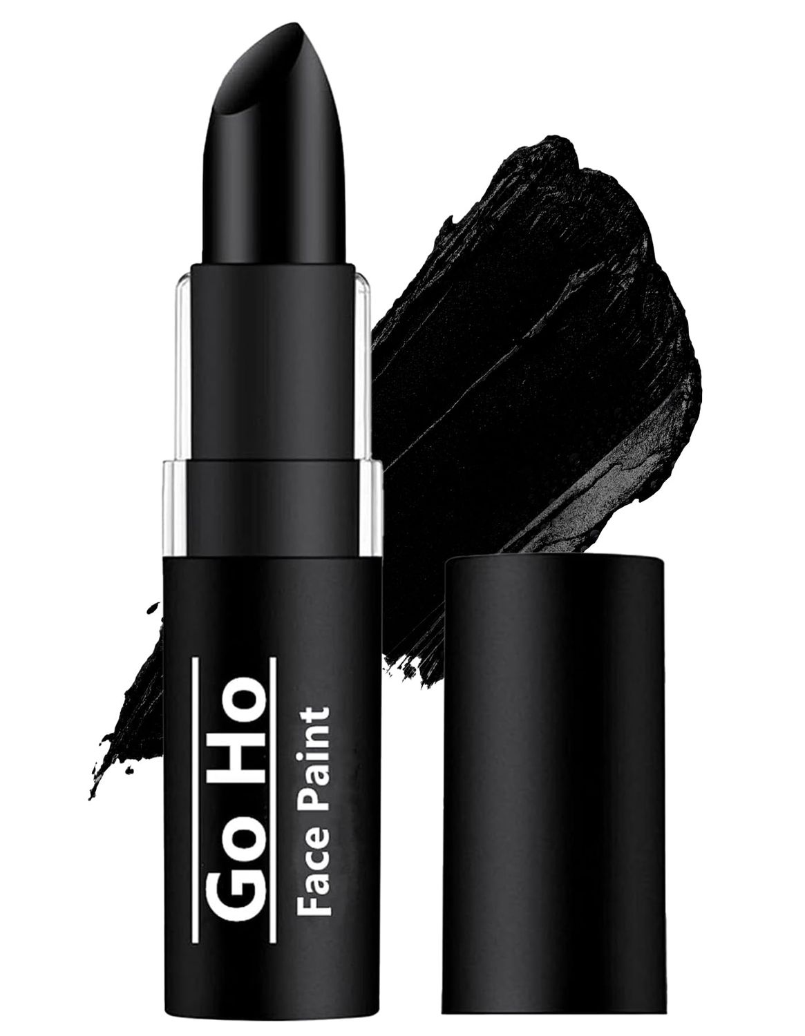 Go Ho Makeup Clown Black Cream-Blendable Stick - Black Face Body Paint Stick Professional SFX Makeup Cosplay Costume,Safe Facepaint Nose&amp;Lip Smacking,Eye Black Football Sports Halloween