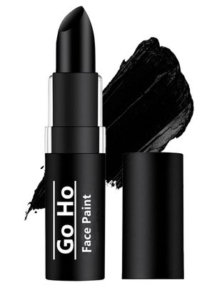 Go Ho Makeup Clown Black Cream-Blendable Stick - Black Face Body Paint Stick Professional SFX Makeup Cosplay Costume,Safe Facepaint Nose&amp;Lip Smacking,Eye Black Football Sports Halloween