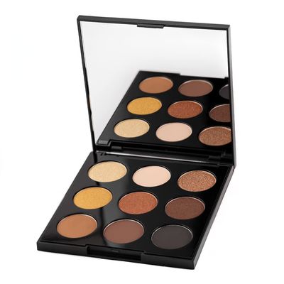 Palladio Ultimate 9-Count Eyeshadow Palette, Talc-Free Formula, High Pigmented Shades in A Mix of Matte &amp; Shimmer Finishes, Blendable Long Lasting Colorful Professional-Grade Makeup (Golden Sands)