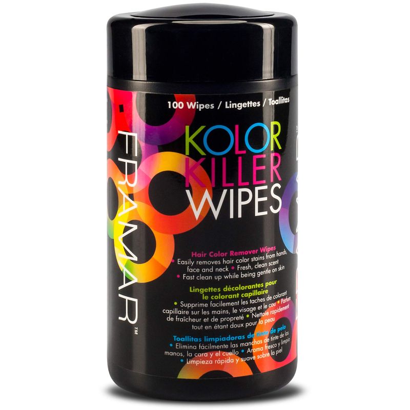 Framar Kolor Killer Wipes - Hair Dye Remover, Hair Color Remover - Wipes Dispenser of 100