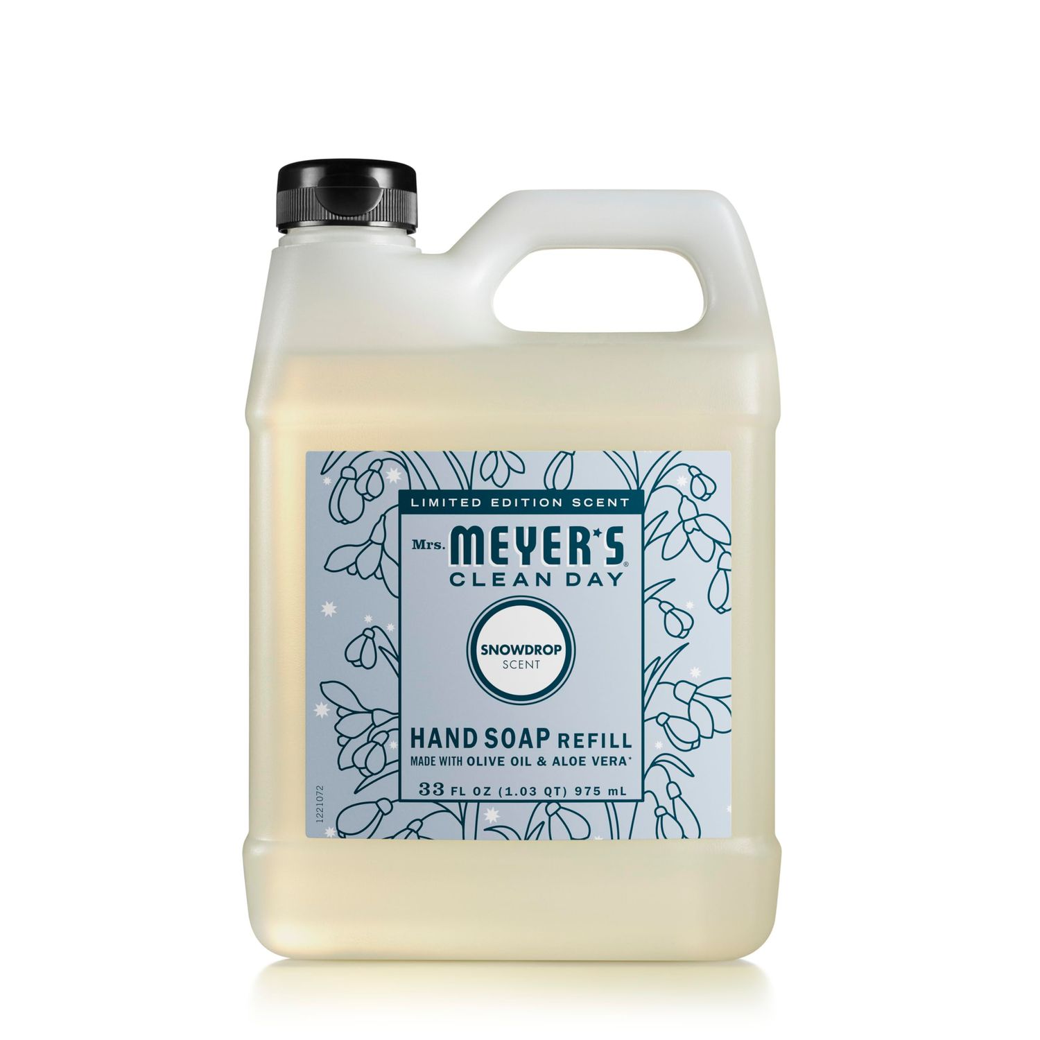 Mrs. Meyer&#39;s Clean Day Liquid Hand Soap Refill, Snowdrop Scent, 33 Ounce Bottle