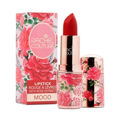 Rachel Couture Matte Lipstick with High Impact Color | Vegan &amp; Cruelty Free | Infused with Rose Extract - 0.12 Oz - Mood