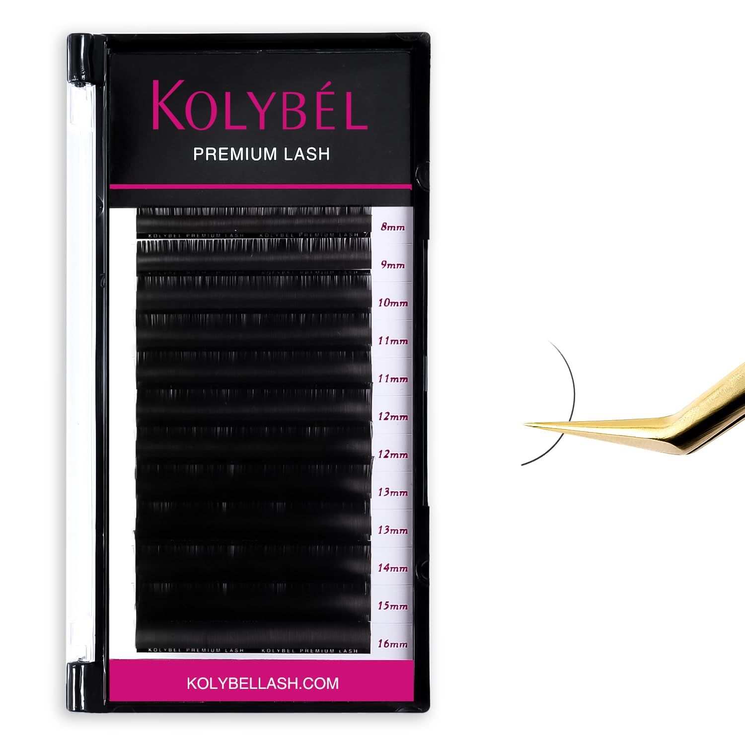 Premium Eyelash Extensions 0.15 CC Curl 8-16mm Mixed Tray Premium Individual Lash Extensions, Silk Volume &amp; Classic Lashes Soft Matte Dark Professional Eyelashes Extension Salon Use(0.15-CC-8-16 mm)