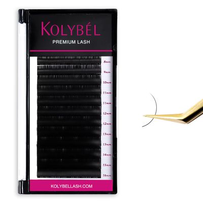 Premium Eyelash Extensions 0.15 CC Curl 8-16mm Mixed Tray Premium Individual Lash Extensions, Silk Volume &amp; Classic Lashes Soft Matte Dark Professional Eyelashes Extension Salon Use(0.15-CC-8-16 mm)