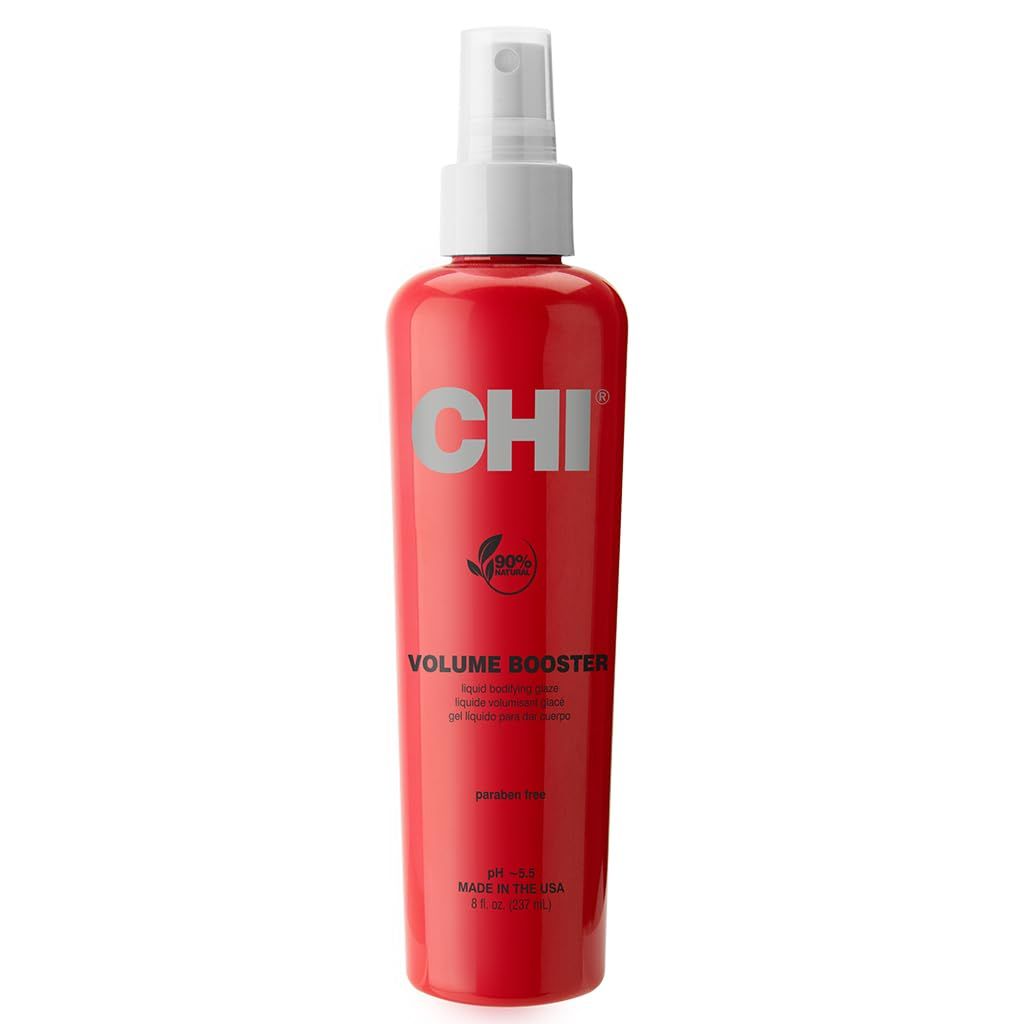 CHI Volume Booster Liquid Bodifying Glaze, Flexible Hold For Volume, Body, &amp; Thicker-Looking Hair, Sulfate &amp; Paraben-Free, 8 Oz