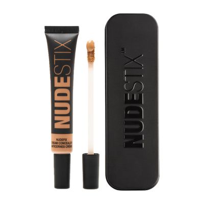 Nudestix NudeFix Cream Concealer, Lightweight Liquid, Natural Finish Makeup, Hydrating, Brightening, Under Eye Dark Circle Corrector, Reduces Redness and Blemishes, Shade Nude 8, 0.34 fl oz (10 ml)