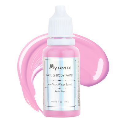 Mysense Pastel Pink Face Body Paint,Easter Bunny Face Paint,Water Based Washable Cream Body Paint for Adults and Children,Pink Face Painting for Halloween Special Effects Cosplay Makeup,0.6oz