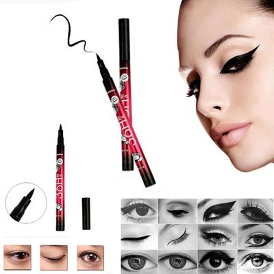 POPETPOP 3 Pcs Black Waterproof Smudge-proof Eyeliner Pencil, Waterproof Eye Liner Water Line Pencil, Long Lasiting Liquid Eyeliner Makeup for Women Girl