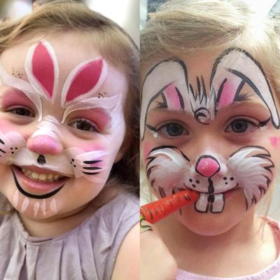 Mysense Pastel Pink Face Body Paint,Easter Bunny Face Paint,Water Based Washable Cream Body Paint for Adults and Children,Pink Face Painting for Halloween Special Effects Cosplay Makeup,0.6oz