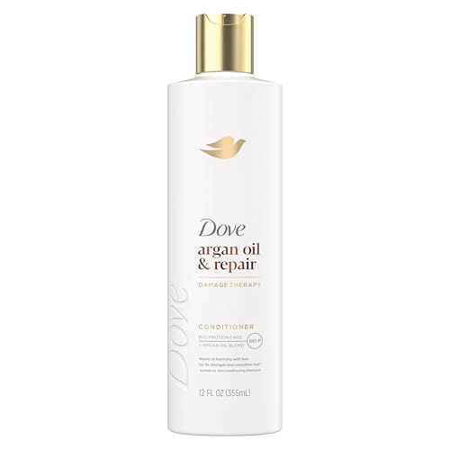 Dove Conditioner Argan Oil &amp; Repair for Fine Hair with Bio-Protein Care Technology and Argan Oil Blend 12 Fl Oz