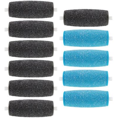 11 Pack Include 7 Extra Coarse &amp; 4 Regular Coarse Replacement Roller Refill Heads Compatible with Amope Pedi Electronic Foot File