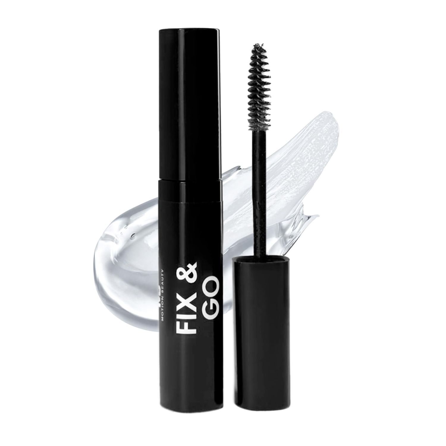 Motion Beauty Fix &amp; Go Clear Waterproof Eyebrow Gel with Brush, Tube Sculpt for Flyaway Hair, Gym-Ready Longwear Definition Sweat Proof Makeup for Brows, Designed for Workouts &amp; Sports, 0.14 Fl Oz