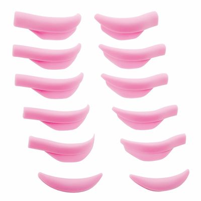 Lash Lift Pads Shield, DIY Eyelash Lift Pad, Perm Rods 6 Size Lifting Eyelashes Up Rapidly Super Curl Lami Lamination Roller Guards 6 Pairs Easily Stay on Eyes Well Soft Silicone(Mega L curling)