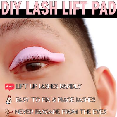 Lash Lift Pads Shield, DIY Eyelash Lift Pad, Perm Rods 6 Size Lifting Eyelashes Up Rapidly Super Curl Lami Lamination Roller Guards 6 Pairs Easily Stay on Eyes Well Soft Silicone(Mega L curling)