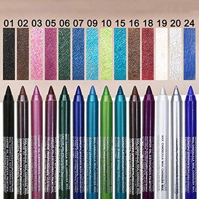 Multi Color Eyeshadow Eyeliner, Metallic Glossy Smoky Eyeliner, Long Lasting Professional Eye Makeup Eyeliner Waterproof Eyeliner Pen Eye Cosmetics Makeup Tools (06 Dark Green)