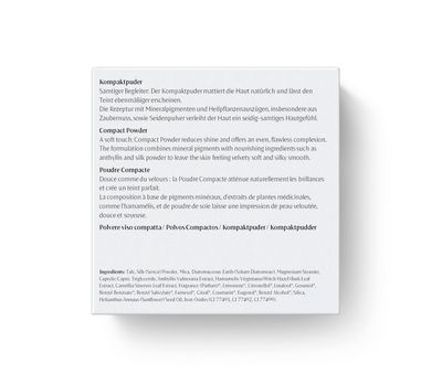 Dr. Hauschka Compact Powder 00, Translucent, Natural, Mineral, Set &amp; Mattify, Touch-up, Silky Finish, for All Skin Tones, 0.28 oz