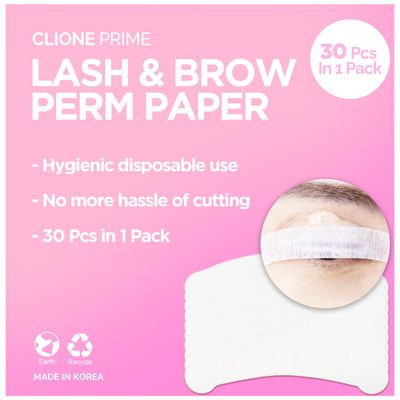 CLIONE PRIME Lash Perm Paper - Professional Grade Eyebrow Perm Paper for Eyebrow Lamination, Skin Protective, Non Irritating, Perm Paper for Lash Lift &amp; Brow Lamination Kits, 100% Vegan &amp; Cruelty Free