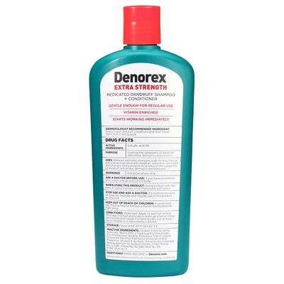 Denorex Extra Strength Anti Dandruff Shampoo &amp; Conditioner Treatment, 3% Salicylic Acid Helps Relieve Moderate Symptoms of Dandruff, Seborrheic Dermatitis &amp; Psoriasis, 10oz