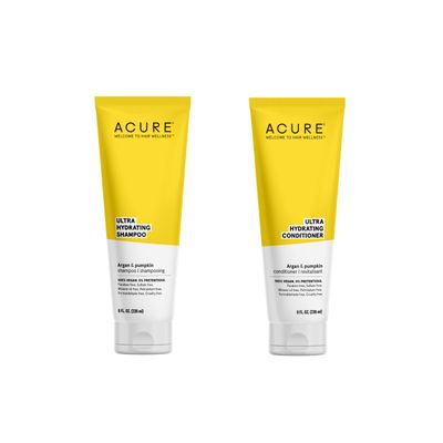 Ultra Hydrating Shampoo &amp; Conditioner Duo - 100% Vegan - With Argan Oil &amp; Pumpkin - Ultra Moisturizing - 8 Fl Oz (Pack of 2)