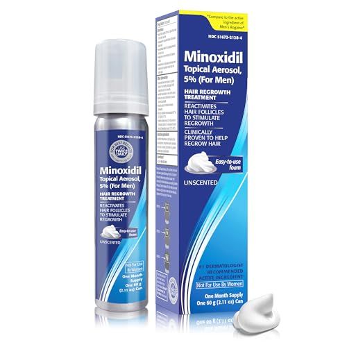 Taro Minoxidil Topical Aerosol Foam, 5%, Hair Regrowth Treatment for Men, 2.11 oz