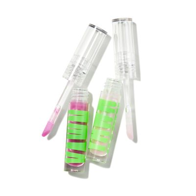YAWN Lip Gloss Duo Crystal Ball  Purple Gem | 2 Kids&#39; Glosses with Sunflower Seed Oil | Soothing, Non-Toxic, Cruelty-Free, Vegan | Safe for Ages 3 | Made in USA
