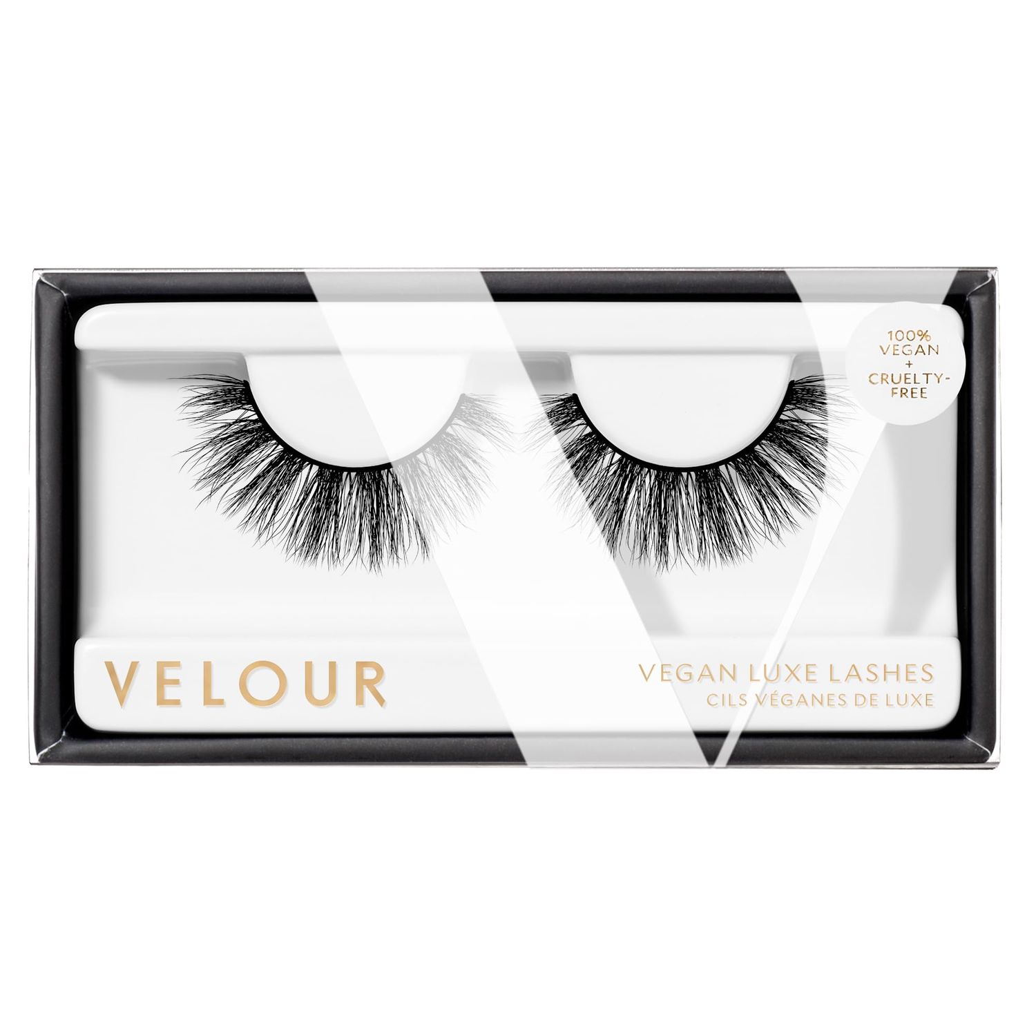 Velour Vegan Luxe Eyelashes - Luxurious Natural False Lashes - Lightweight, Reusable, Handmade Fake Lash Extensions - Wear up to 25 Times - 100% Vegan Mink, Soft and Comfortable, All Eye Shapes