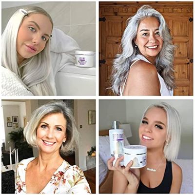 BOLD UNIQ Purple Hair Mask - Toner For Blonde, Platinum, Bleached, Silver, Gray, Ash &amp; Brassy Hair - Remove Yellow Tones &amp; Condition Dry, Damaged Hair - Cruelty Free &amp; Vegan - 6.76oz