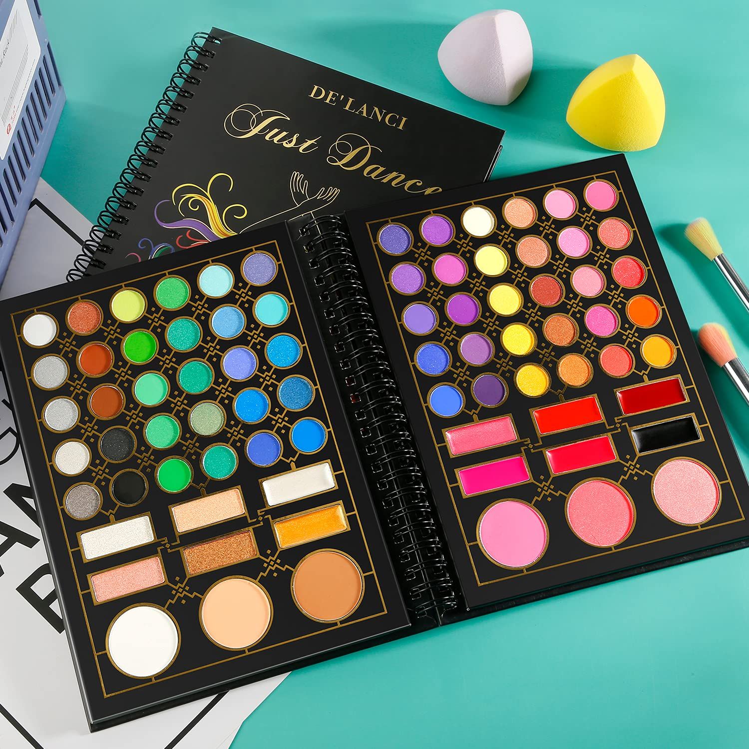 Makeup Palette for Teens, DELANCI Pro Makeup Pallet Gift Set for Teen Girls and Women,Beginners, 78 All in One Make up Eyeshadow Kit,Full Makeup Starter Kit for Young Teens Beginners or Pros