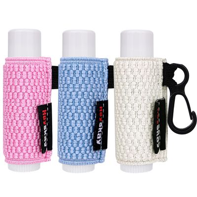 HEYSKAY 3PCS Lip Balm Holder Sleeves Keychain Compact Clip On Lipstick Holder Chapstick Holder Lip Gloss Holder Keychain Chapstick Elastic Sleeves