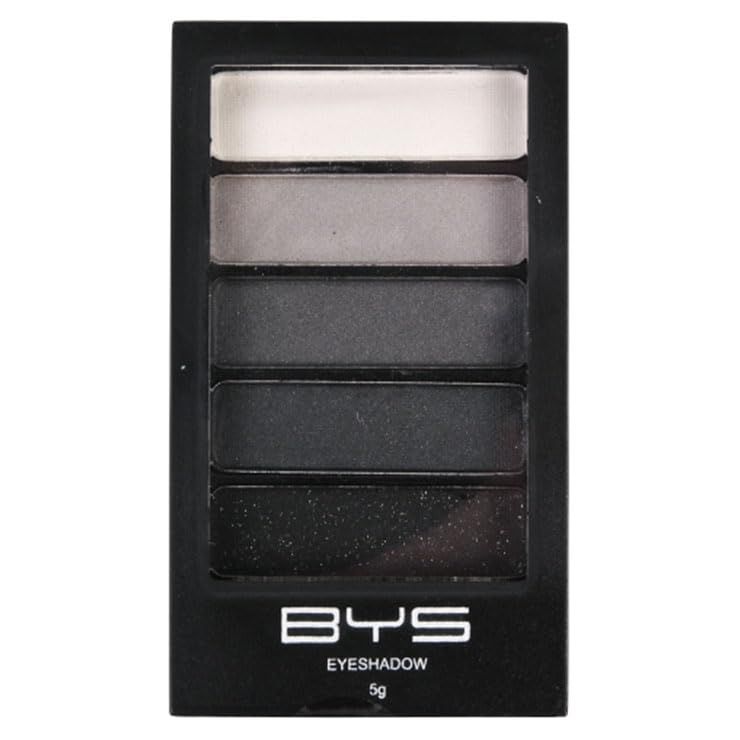 BYS Women&#39;s 5-Piece Eye Shadow Palette, Black Steel Eye Pigments., 0.17 Ounce (Pack of 1)