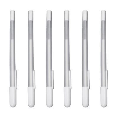 minkissy 6Pcs Eyebrow Mapping Pencil - White Eyebrow Pen White Microblading Pen Markers for Skin Makeup Position Mapping Mark Tools Brow Mapping Pen (White)