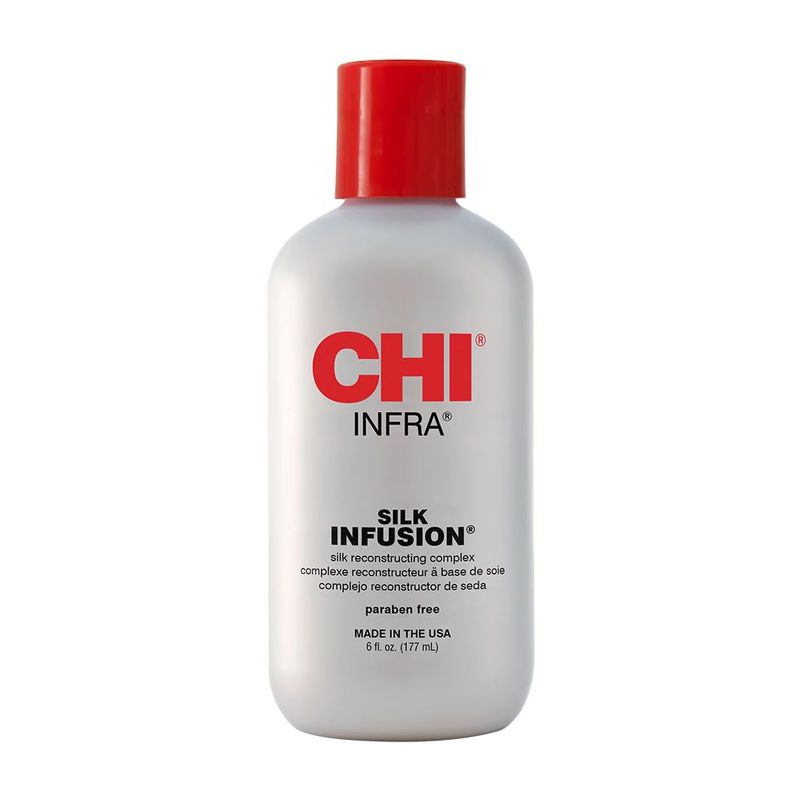 CHI Infra Silk Infusion, Leave-In Reconstructing Treatment To Strengthen &amp; Protect All Hair Types, Alcohol-Free, 6 Oz