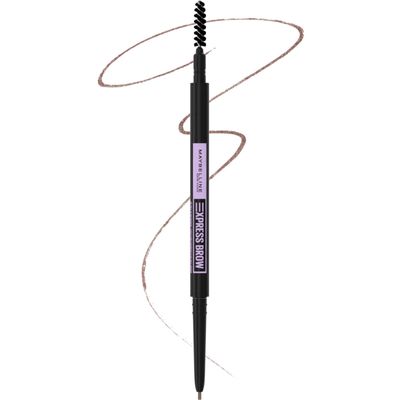 Maybelline Express Brow Ultra Slim Eyebrow Makeup, Brow Pencil with Precision Tip and Spoolie for Defined Eyebrows, Soft Brown, 1 Count