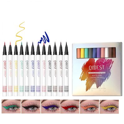 RoseFlower 12 Colors Matte Liquid Eyeliner Set Colorful Neon Eyeliner Pencil Retractable Eye Liners and Shadow Pencil Pigmented Waterproof Long Lasting Eye Liner Christmas Makeup Gift Kit for Women#1