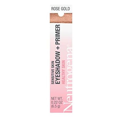 Neutrogena Sensitive Skin Eyeshadow  Primer, a Longwearing, 2-in-1 Metallic Eyeshadow for Sensitive Skin with Pro-Vitamin B5, Lightweight Cream-to-Powder Formula, Warm Taupe, 0.22 oz