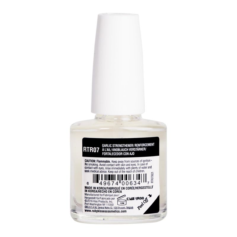 Ruby Kisses Nail Treatment, Garlic Nail Strengthener, Nail Growth &amp; Repair, Strengthening Polish for Thin Damaged Nail, Stops Splits, Chips and Cracks, Infused with Garlic &amp; Vitamin E (1 PACK)