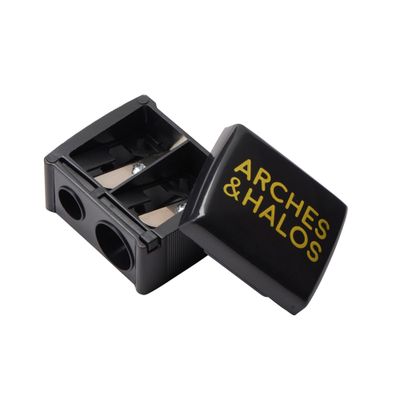 Arches and Halos Eyebrow Pencil Sharpener - Makeup Pencil Sharpener with Stainless Steel Blade for Precision Brow Shaping and Highlighting - 1 pc
