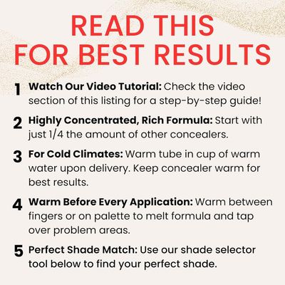 Fira Luxury Concealer with Anti-Aging - All Day Coverage for Dark Circles, Fine Lines, Wrinkles &amp; Spots - Bisque, 0.5 Ounce