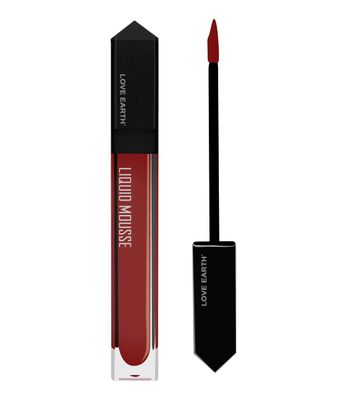 Love Earth Liquid Mousse Lipstick - Matte Finish | Lightweight, Non-Sticky, Non-Drying,Transferproof, Waterproof | Lasts Up To 12 Hours With Vitamin E And Jojoba Oil - (6 ml (Pack Of 1)