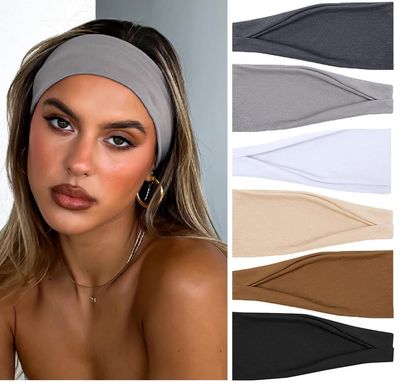 Women&#39;s Non-Slip Thick Headbands - Stretchy Sweatbands Hair Bands for Yoga, Workout, Fashion, and Everyday Wear