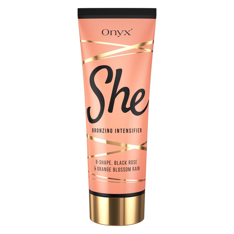 Onyx She Tanning Lotion for Tanning Beds - Indoor Tanning Bed Lotion with Bronzer &amp; Accelerator, Moisturizing &amp; Conditioning Lotion for Women, Soothing, Bronzing Intensifier for Fair Skin