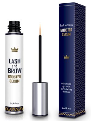 Natural Lash Growth Serum - Eyebrow Growth Enhancer - Eyelash Booster to Grow Longer Eyelashes - Lash Boost &amp; Brow Enhancing Serum