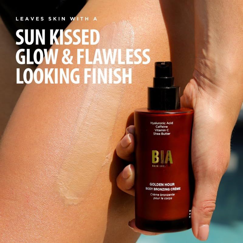Bare It All Golden Hour Bronzing Cream Smoothing Age Defying Body Bronzer Long Lasting Natural Glow Vegan Paraben Free Body Shimmer Fast Absorbing