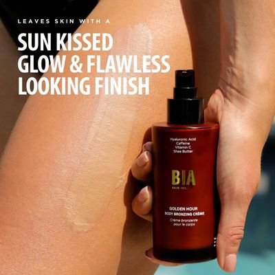 Bare It All Golden Hour Bronzing Cream Smoothing Age Defying Body Bronzer Long Lasting Natural Glow Vegan Paraben Free Body Shimmer Fast Absorbing