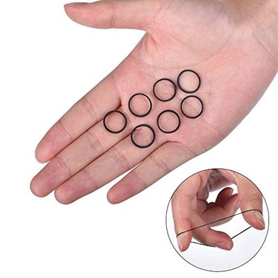 Hicarer 1000 Mini Rubber Bands Soft Elastic Bands for Hair Braids(1.5 cm,Black)