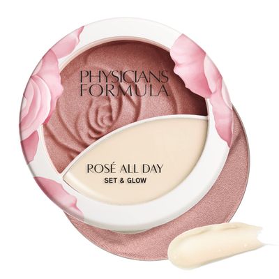 Physicians Formula Ros All Day Set &amp; Glow Highlighter Face Makeup Powder Brightening Rose, Dermatologist Approved