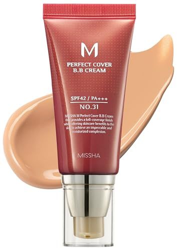 MISSHA M Perfect BB Cream No 31.Golden beige for mediumdeep with neutral skin tone SPF 42 PA  1.69 Fl Oz - Tinted Moisturizer for face with SPF