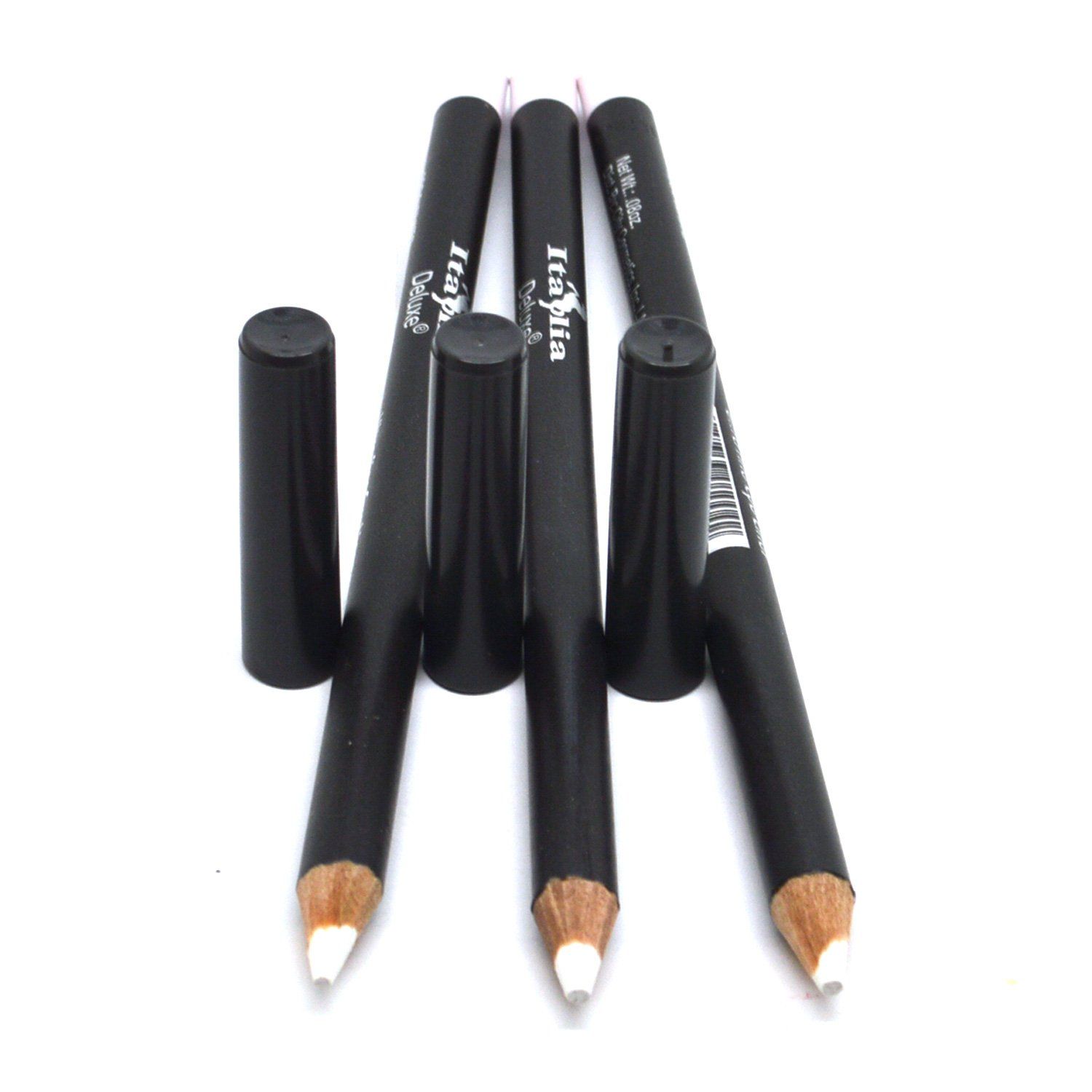 3 Pcs x Italia 1004 White Ultra Fine Eye liner Pencil Lip Eyeliner Set  Free ZipBag